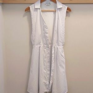 Lacoste Seersucker Striped Sleeveless Summer Dress